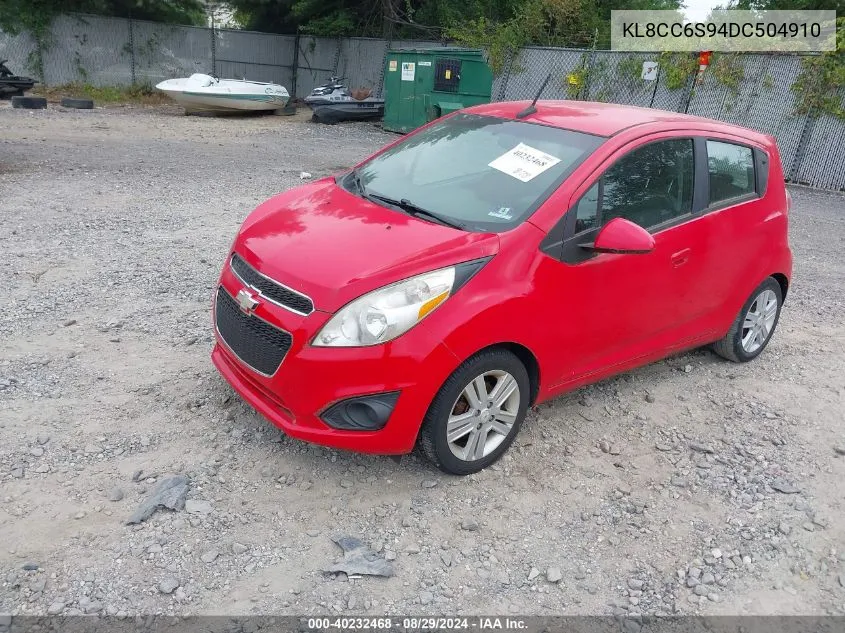 2013 Chevrolet Spark 1Lt Manual VIN: KL8CC6S94DC504910 Lot: 40232468