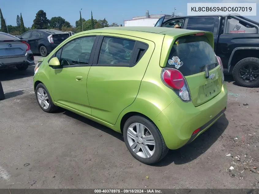 2013 Chevrolet Spark Ls Auto VIN: KL8CB6S94DC607019 Lot: 40378975