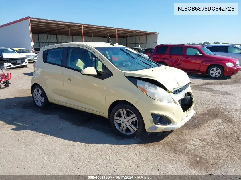 2013 Chevrolet Spark Ls Auto VIN: KL8CB6S98DC542725 Lot: 40611934