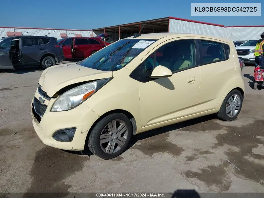 2013 Chevrolet Spark Ls Auto VIN: KL8CB6S98DC542725 Lot: 40611934