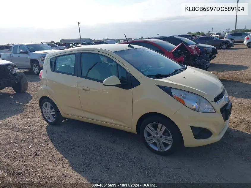 2013 Chevrolet Spark Ls Auto VIN: KL8CB6S97DC589194 Lot: 40615699