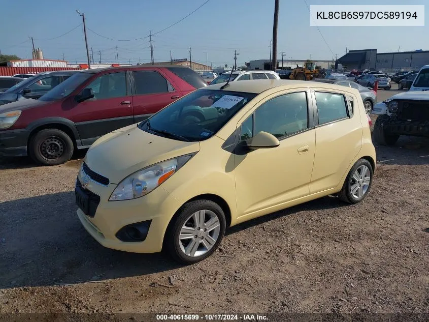 2013 Chevrolet Spark Ls Auto VIN: KL8CB6S97DC589194 Lot: 40615699