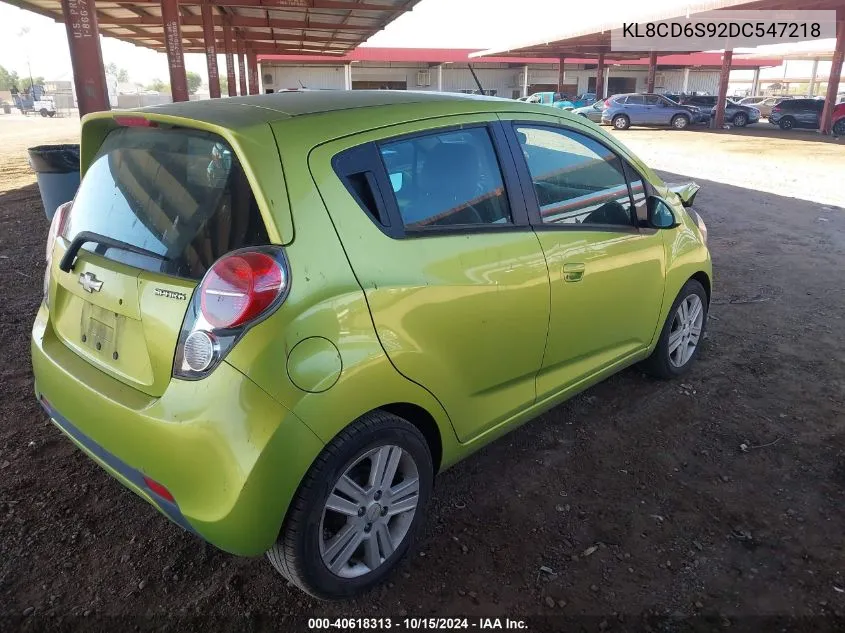 2013 Chevrolet Spark 1Lt Auto VIN: KL8CD6S92DC547218 Lot: 40618313