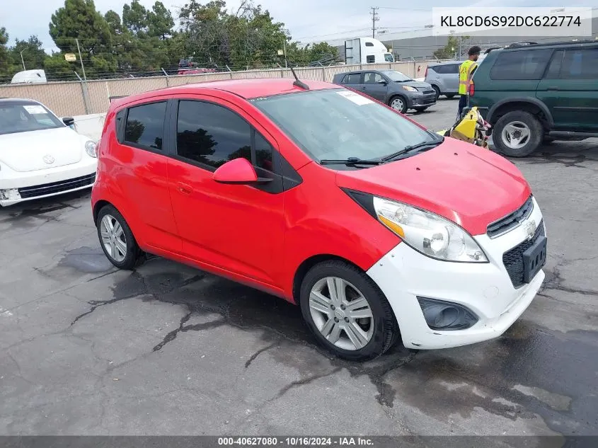 2013 Chevrolet Spark 1Lt Auto VIN: KL8CD6S92DC622774 Lot: 40627080