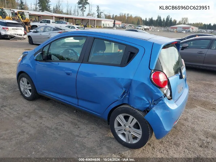 2013 Chevrolet Spark Ls Auto VIN: KL8CB6S96DC623951 Lot: 40694656