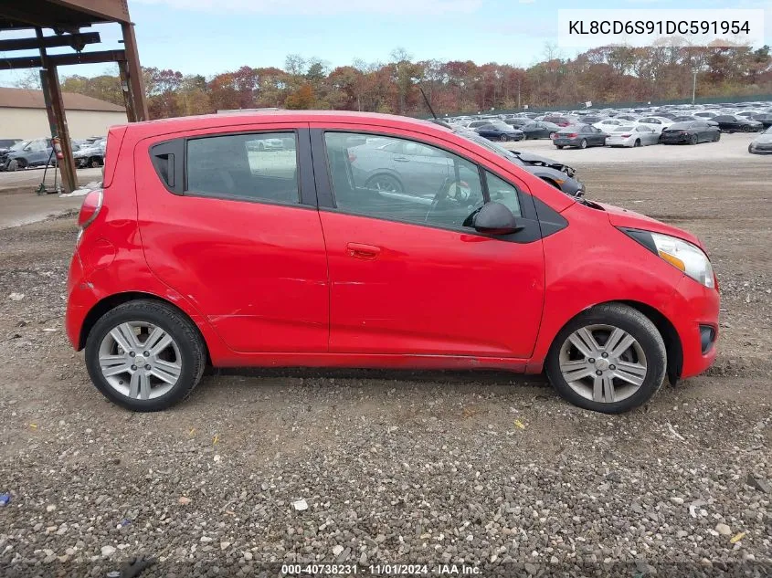 2013 Chevrolet Spark 1Lt Auto VIN: KL8CD6S91DC591954 Lot: 40738231