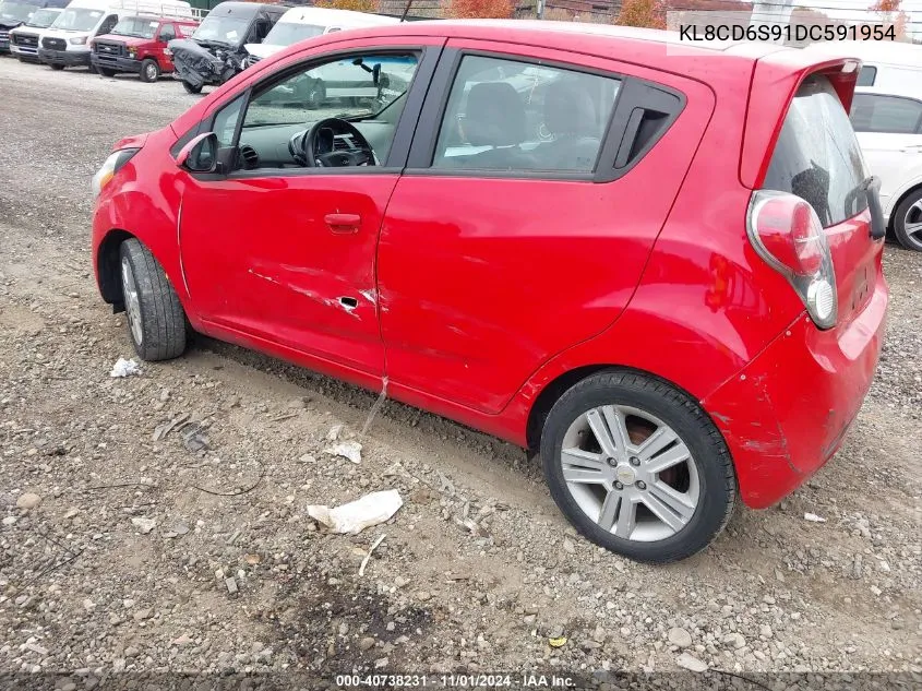 2013 Chevrolet Spark 1Lt Auto VIN: KL8CD6S91DC591954 Lot: 40738231