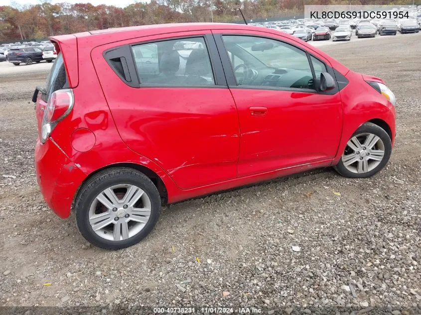 2013 Chevrolet Spark 1Lt Auto VIN: KL8CD6S91DC591954 Lot: 40738231