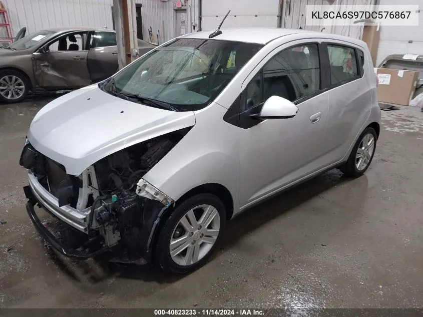 2013 Chevrolet Spark Ls Manual VIN: KL8CA6S97DC576867 Lot: 40823233