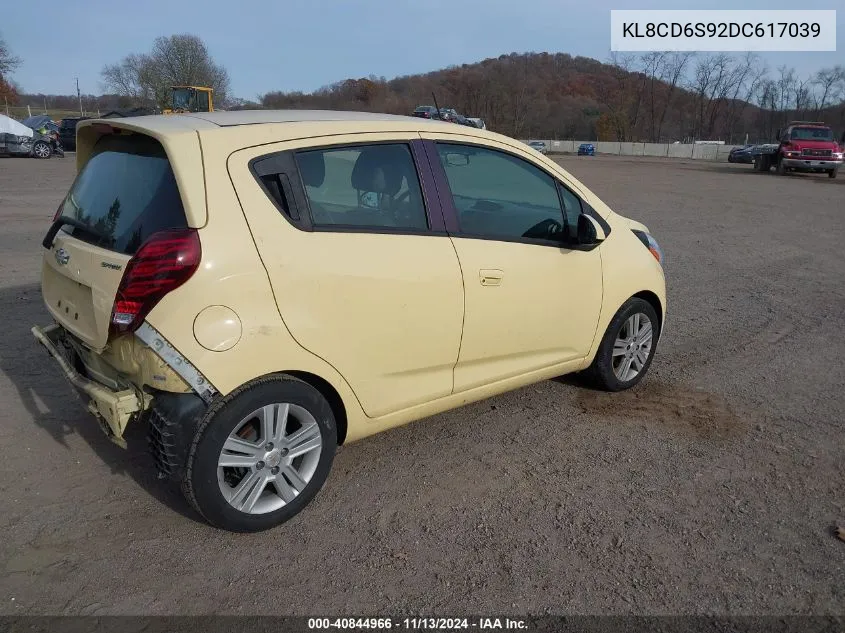 2013 Chevrolet Spark 1Lt Auto VIN: KL8CD6S92DC617039 Lot: 40844966