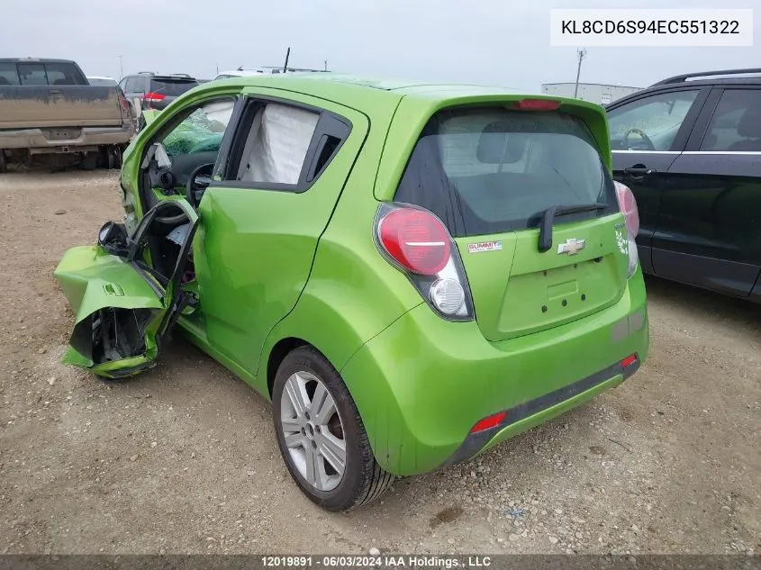 KL8CD6S94EC551322 2014 Chevrolet Spark