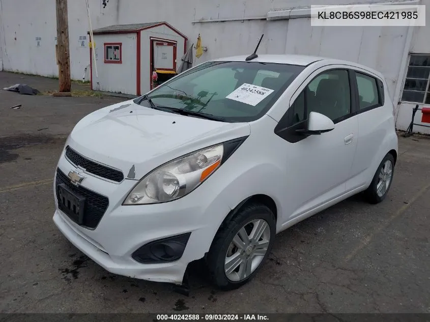 2014 Chevrolet Spark Ls Auto VIN: KL8CB6S98EC421985 Lot: 40242588