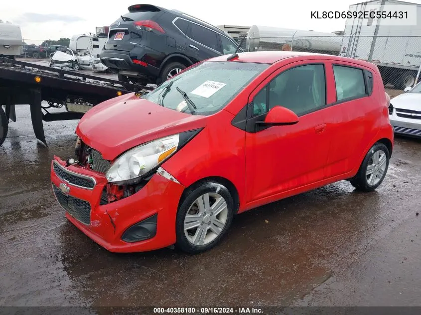 2014 Chevrolet Spark 1Lt Auto VIN: KL8CD6S92EC554431 Lot: 40358180