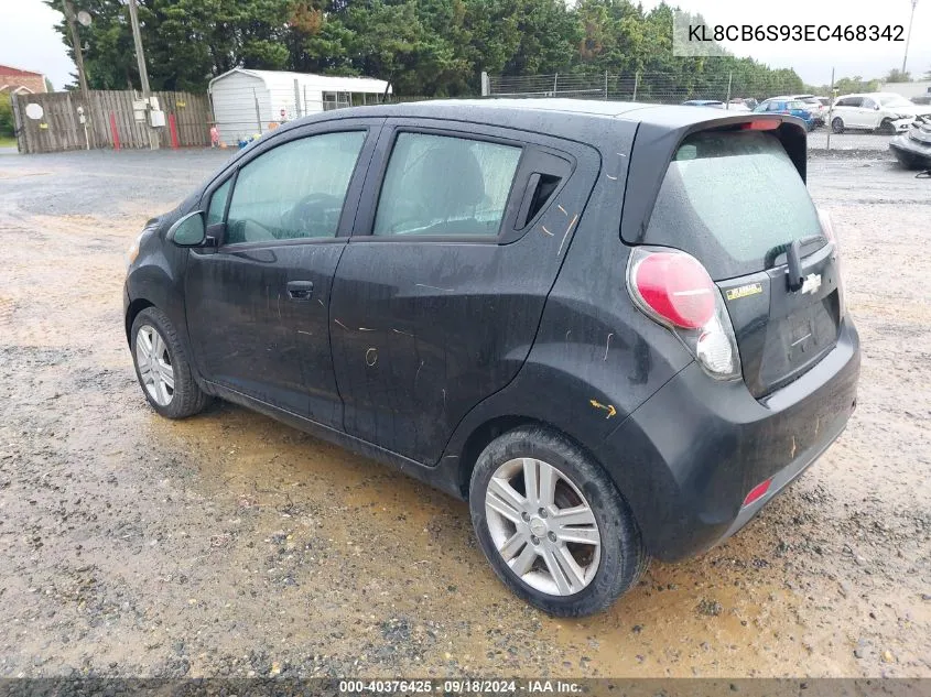 2014 Chevrolet Spark Ls VIN: KL8CB6S93EC468342 Lot: 40376425