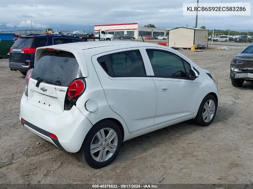 2014 Chevrolet Spark Ls Auto VIN: KL8CB6S92EC583286 Lot: 40376523