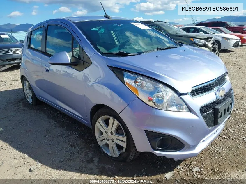 2014 Chevrolet Spark Ls Auto VIN: KL8CB6S91EC586891 Lot: 40450779