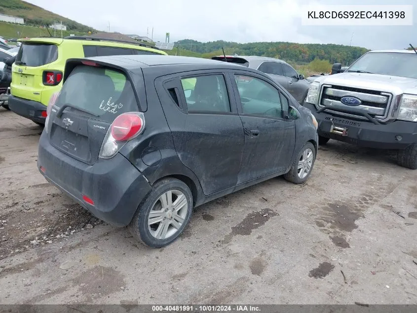 2014 Chevrolet Spark 1Lt Auto VIN: KL8CD6S92EC441398 Lot: 40481991