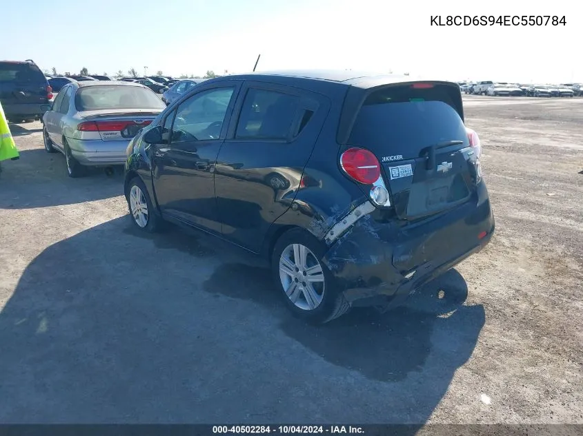 2014 Chevrolet Spark 1Lt Auto VIN: KL8CD6S94EC550784 Lot: 40502284