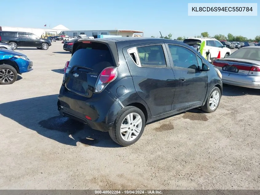 2014 Chevrolet Spark 1Lt Auto VIN: KL8CD6S94EC550784 Lot: 40502284