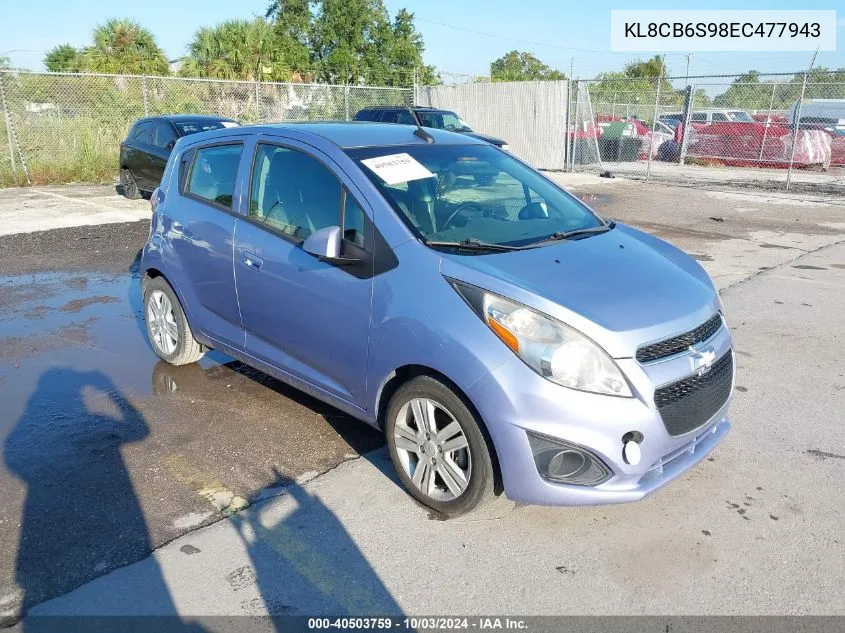 2014 Chevrolet Spark Ls Auto VIN: KL8CB6S98EC477943 Lot: 40503759