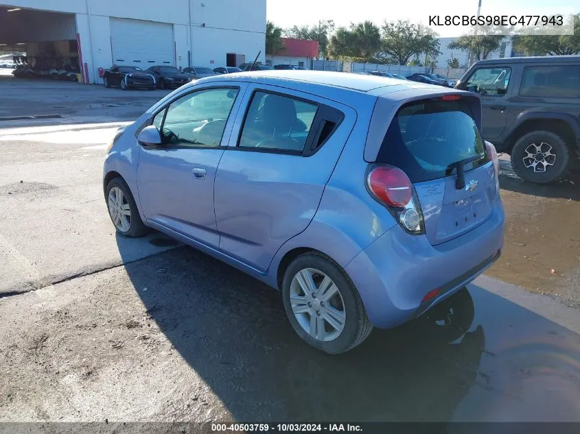 2014 Chevrolet Spark Ls Auto VIN: KL8CB6S98EC477943 Lot: 40503759