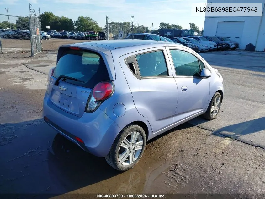 2014 Chevrolet Spark Ls Auto VIN: KL8CB6S98EC477943 Lot: 40503759