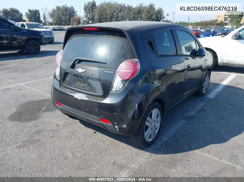 2014 Chevrolet Spark 1Lt Auto VIN: KL8CD6S98EC476219 Lot: 40507523