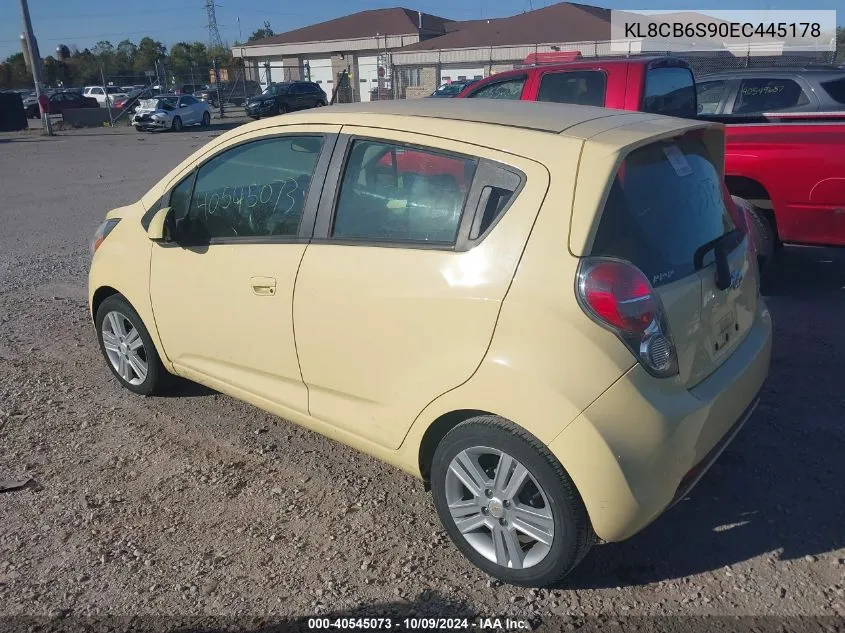 2014 Chevrolet Spark Ls VIN: KL8CB6S90EC445178 Lot: 40545073