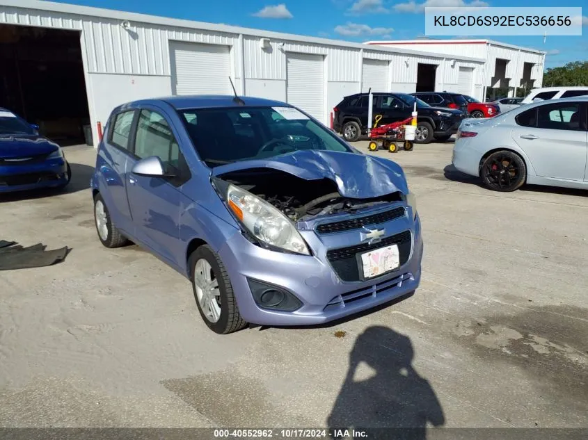 2014 Chevrolet Spark 1Lt Auto VIN: KL8CD6S92EC536656 Lot: 40552962