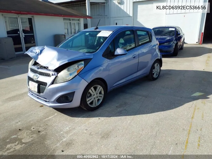 2014 Chevrolet Spark 1Lt Auto VIN: KL8CD6S92EC536656 Lot: 40552962