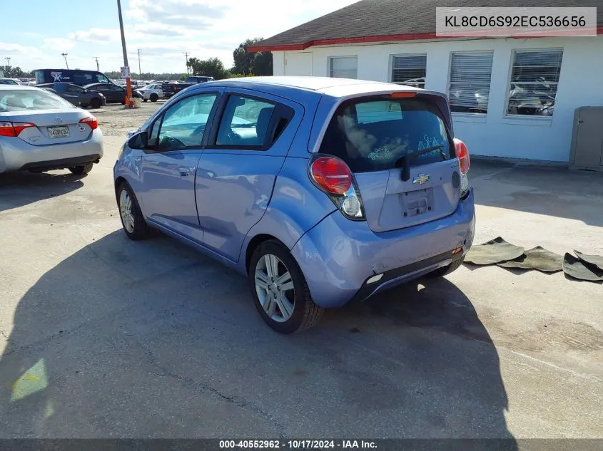 2014 Chevrolet Spark 1Lt Auto VIN: KL8CD6S92EC536656 Lot: 40552962