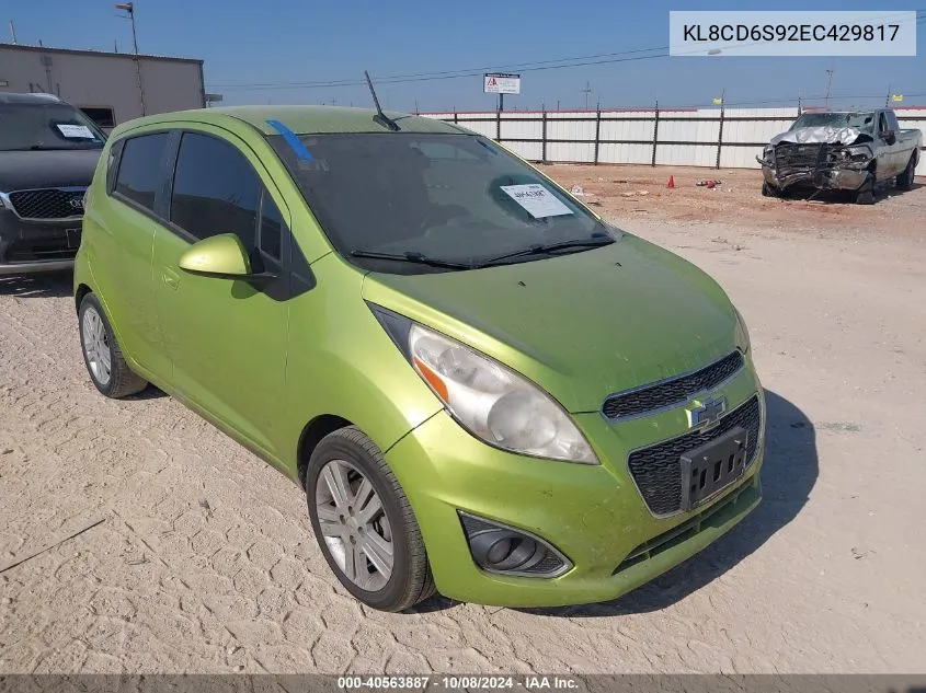 2014 Chevrolet Spark 1Lt Auto VIN: KL8CD6S92EC429817 Lot: 40563887