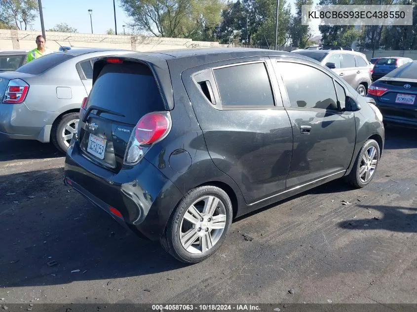 2014 Chevrolet Spark Ls Auto VIN: KL8CB6S93EC438550 Lot: 40587063