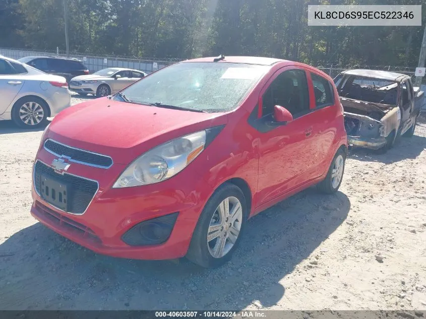 2014 Chevrolet Spark 1Lt Auto VIN: KL8CD6S95EC522346 Lot: 40603507