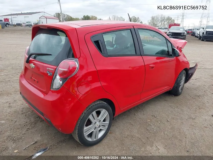 2014 Chevrolet Spark Ls Auto VIN: KL8CB6S91EC569752 Lot: 40610282