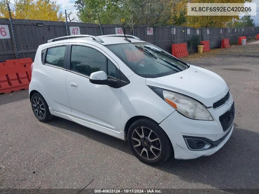 2014 Chevrolet Spark Lt VIN: KL8CF6S92EC420206 Lot: 40623124