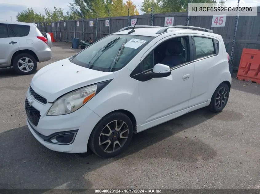 2014 Chevrolet Spark Lt VIN: KL8CF6S92EC420206 Lot: 40623124