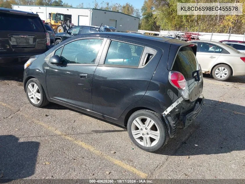 2014 Chevrolet Spark 1Lt Auto VIN: KL8CD6S98EC455578 Lot: 40628260