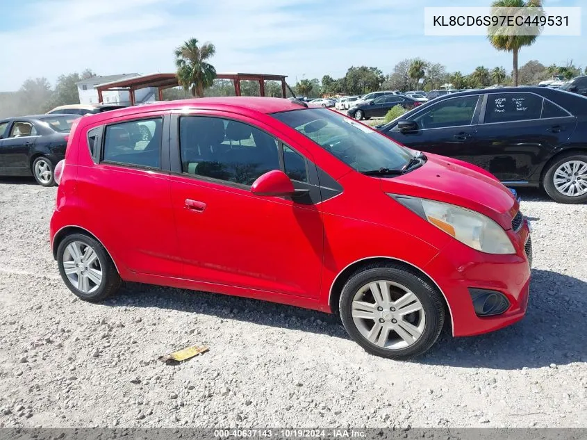 2014 Chevrolet Spark 1Lt Auto VIN: KL8CD6S97EC449531 Lot: 40637143