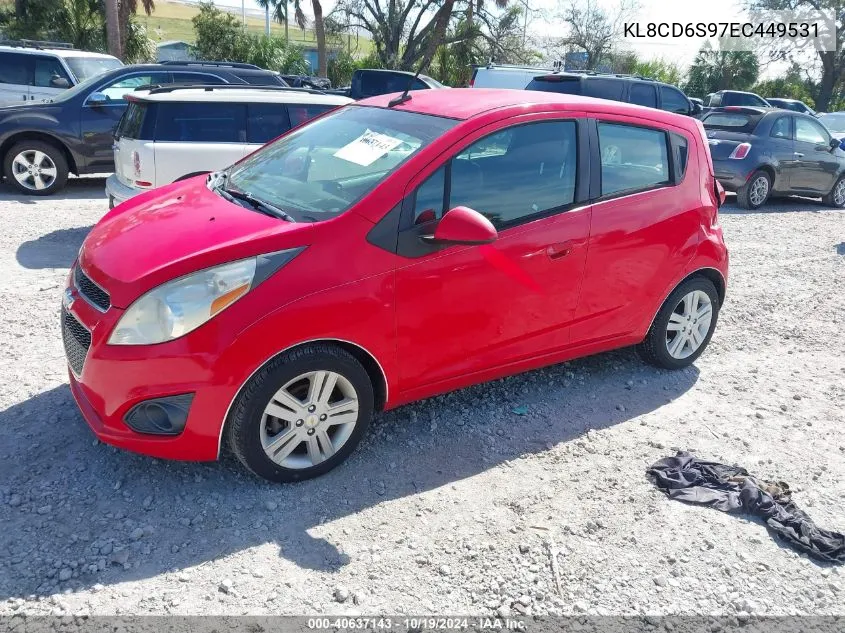 2014 Chevrolet Spark 1Lt Auto VIN: KL8CD6S97EC449531 Lot: 40637143