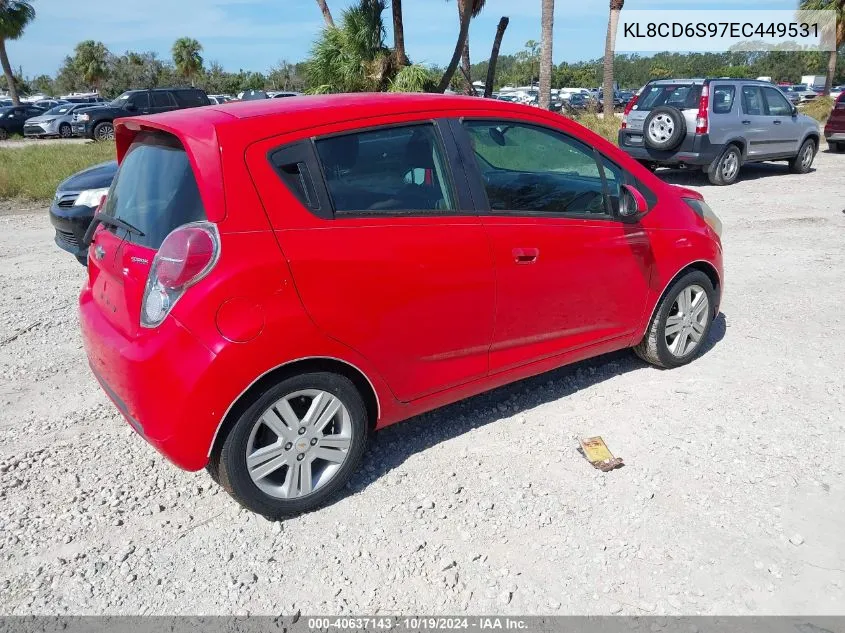 2014 Chevrolet Spark 1Lt Auto VIN: KL8CD6S97EC449531 Lot: 40637143