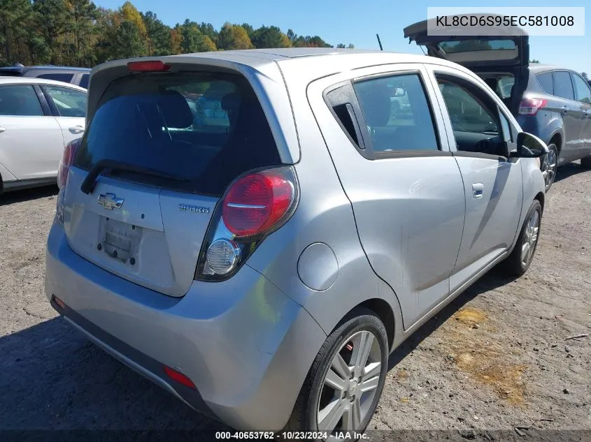 2014 Chevrolet Spark 1Lt Auto VIN: KL8CD6S95EC581008 Lot: 40653762