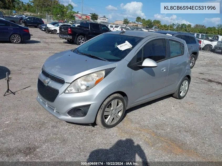 2014 Chevrolet Spark Ls Auto VIN: KL8CB6S94EC531996 Lot: 40659174