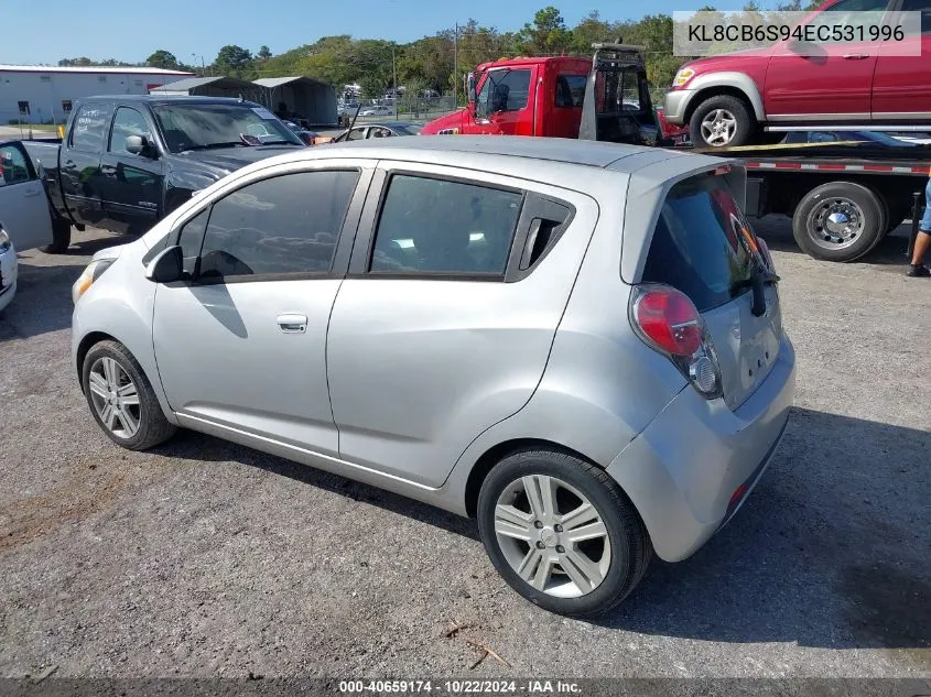 2014 Chevrolet Spark Ls Auto VIN: KL8CB6S94EC531996 Lot: 40659174