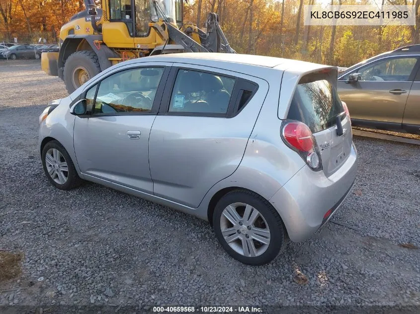 2014 Chevrolet Spark Ls Auto VIN: KL8CB6S92EC411985 Lot: 40659568