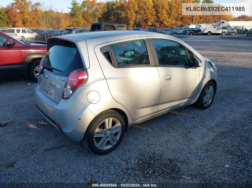 2014 Chevrolet Spark Ls Auto VIN: KL8CB6S92EC411985 Lot: 40659568