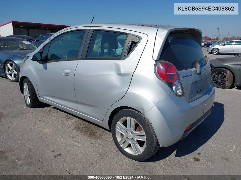 2014 Chevrolet Spark Ls Auto VIN: KL8CB6S94EC408862 Lot: 40660090