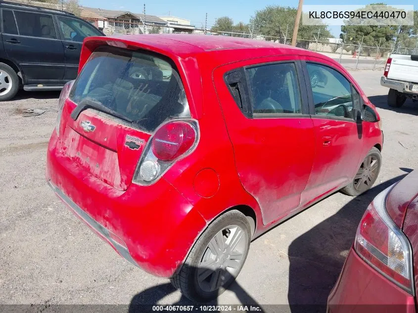 2014 Chevrolet Spark Ls Auto VIN: KL8CB6S94EC440470 Lot: 40670657