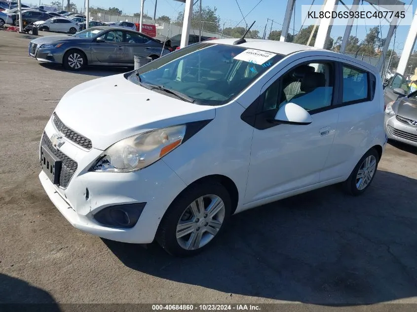 2014 Chevrolet Spark 1Lt Auto VIN: KL8CD6S93EC407745 Lot: 40684860