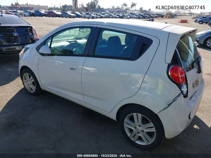 2014 Chevrolet Spark 1Lt Auto VIN: KL8CD6S93EC407745 Lot: 40684860